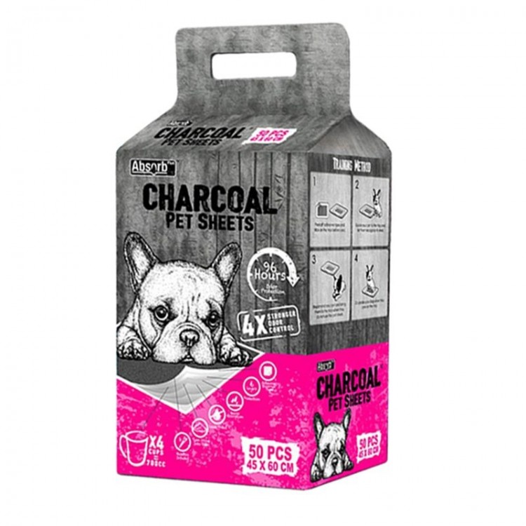 Absorbant Plus Charcoat Pet Sheet, 45×60 cm, 50 bucati Kit Kat